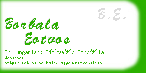borbala eotvos business card